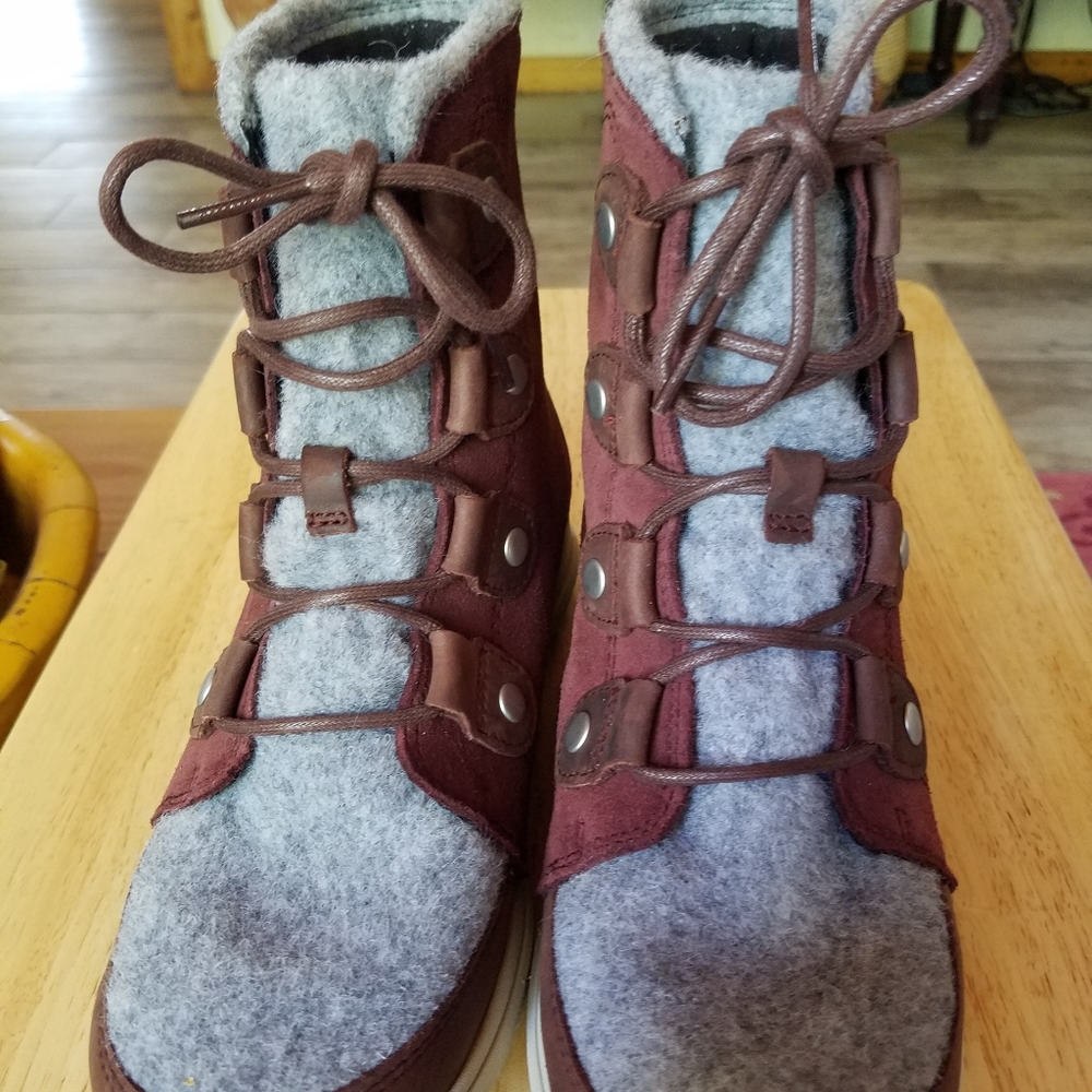 New Sorel Explorer Joan Ankle Winter Boots 8.5 - Picture 3 of 9